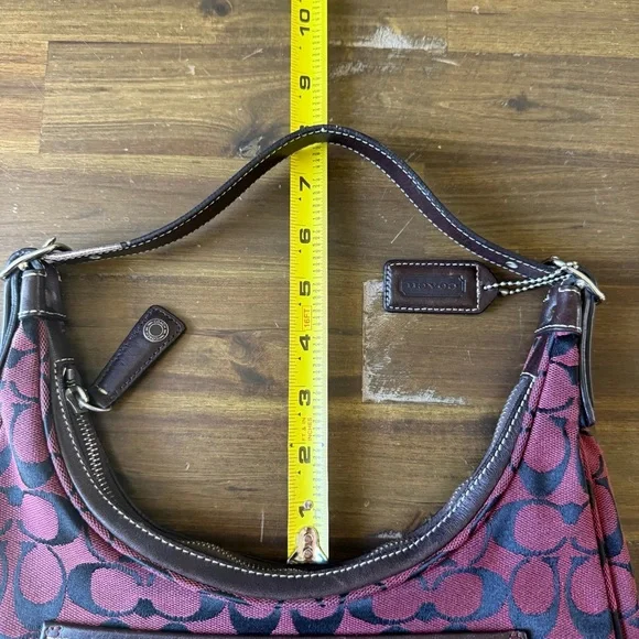 Coach Hobo Shoulder Bag Signature CC Canvas Vintage Y2K - Picture 11 of 15